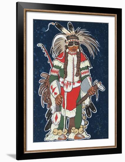 Crow Warrior-Kevin Red Star-Framed Collectable Print