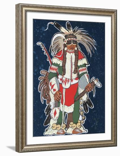 Crow Warrior-Kevin Red Star-Framed Collectable Print