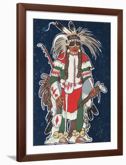 Crow Warrior-Kevin Red Star-Framed Collectable Print