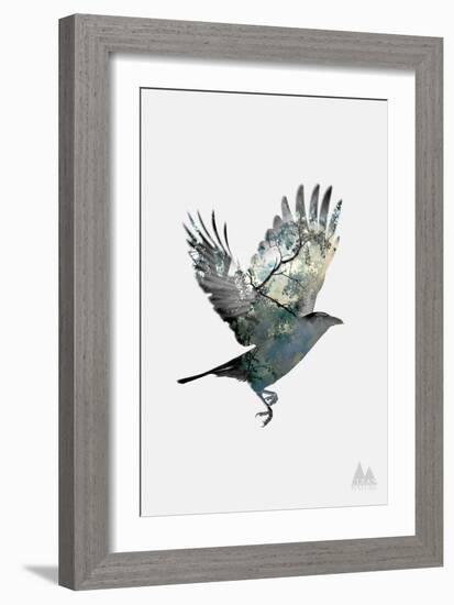 Crow-null-Framed Art Print