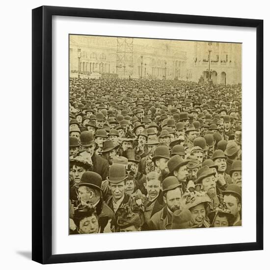 Crowd at the Opening of the Columbian Exhibition, Chicago, Illinois, USA, 1893-BW Kilburn-Framed Photographic Print