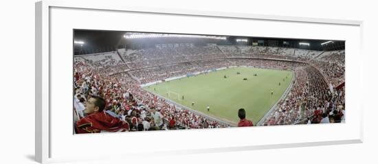 Crowd in a Stadium, Sevilla FC, Estadio Ramon Sanchez Pizjuan, Seville, Seville Province, Andalucia-null-Framed Photographic Print