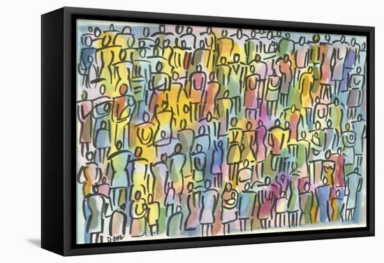 Crowd in Color-Diana Ong-Framed Premier Image Canvas