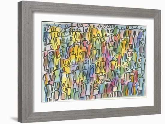 Crowd in Color-Diana Ong-Framed Giclee Print