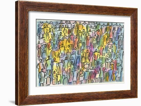 Crowd in Color-Diana Ong-Framed Giclee Print