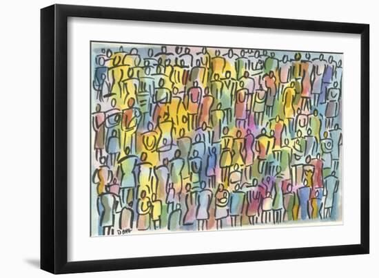 Crowd in Color-Diana Ong-Framed Giclee Print