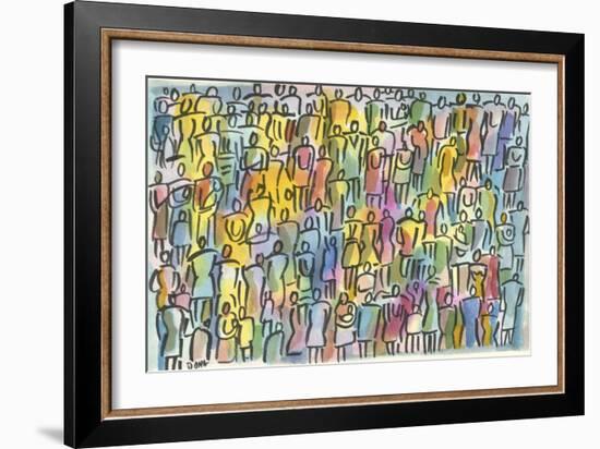 Crowd in Color-Diana Ong-Framed Giclee Print