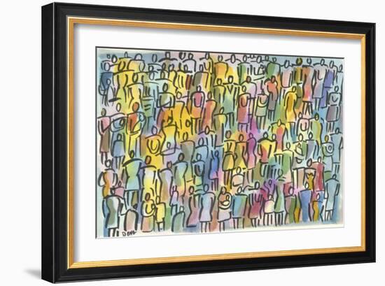 Crowd in Color-Diana Ong-Framed Giclee Print