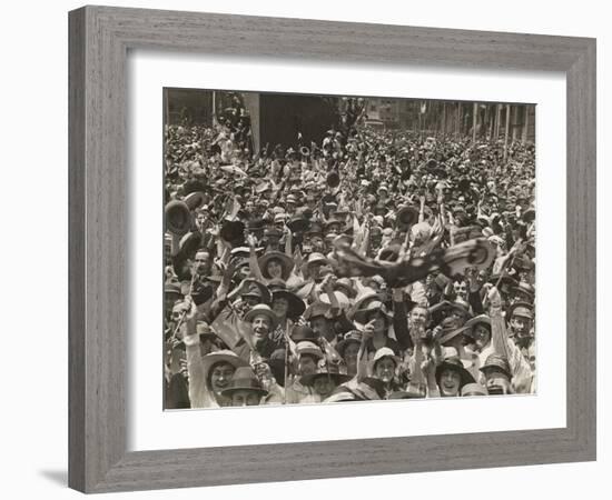 Crowd in Martin Place-null-Framed Giclee Print