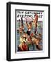 "Crowd of Boys Swimming," Saturday Evening Post Cover, July 28, 1928-Eugene Iverd-Framed Giclee Print