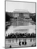 Crowd of People Attending a Civil Rights Rally at the Lincoln Memorial-John Dominis-Mounted Photographic Print