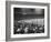 Crowd of People Holding Up Signs and Watching Dodger Cubs Game from Stands at Wrigley Field-John Dominis-Framed Photographic Print