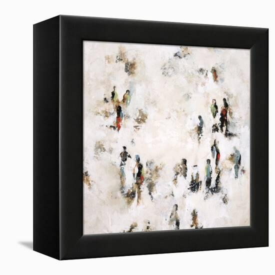 Crowd on the Street-Sydney Edmunds-Framed Premier Image Canvas