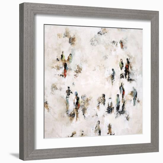 Crowd on the Street-Sydney Edmunds-Framed Giclee Print