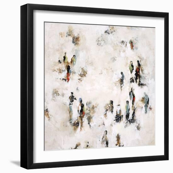 Crowd on the Street-Sydney Edmunds-Framed Giclee Print