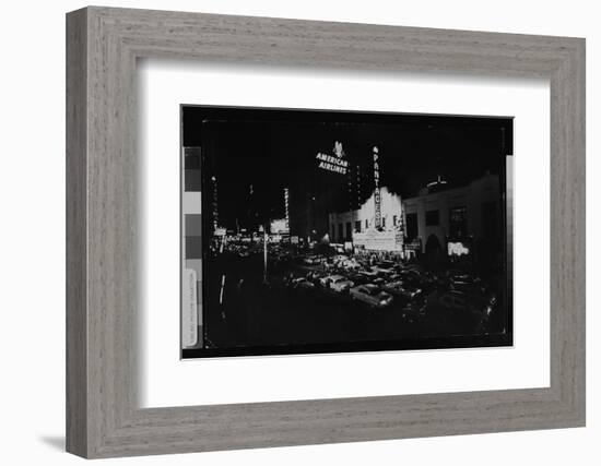 Crowd Ready to Greet Celebrities Arriving for the 30th Annual Academy Awards, RKO Pantages Theater-Ralph Crane-Framed Photographic Print