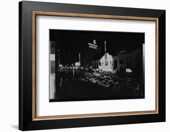 Crowd Ready to Greet Celebrities Arriving for the 30th Annual Academy Awards, RKO Pantages Theater-Ralph Crane-Framed Photographic Print