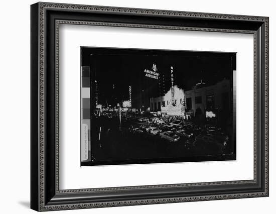 Crowd Ready to Greet Celebrities Arriving for the 30th Annual Academy Awards, RKO Pantages Theater-Ralph Crane-Framed Photographic Print