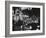 Crowd Watching From Bleacher Seats Set Up on the Right Side of Entrance to the RKO Pantages Theatre-Ed Clark-Framed Photographic Print