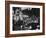 Crowd Watching From Bleacher Seats Set Up on the Right Side of Entrance to the RKO Pantages Theatre-Ed Clark-Framed Photographic Print