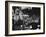 Crowd Watching From Bleacher Seats Set Up on the Right Side of Entrance to the RKO Pantages Theatre-Ed Clark-Framed Photographic Print