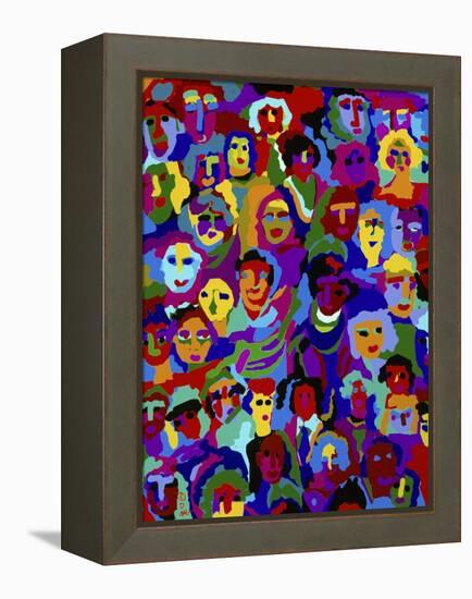 Crowd XVI-Diana Ong-Framed Premier Image Canvas