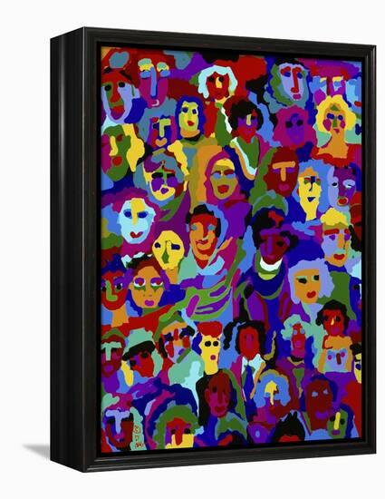 Crowd XVI-Diana Ong-Framed Premier Image Canvas