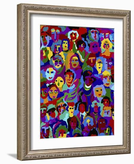 Crowd XVI-Diana Ong-Framed Giclee Print