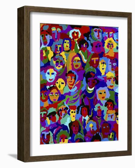 Crowd XVI-Diana Ong-Framed Giclee Print