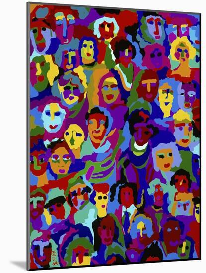 Crowd XVI-Diana Ong-Mounted Giclee Print