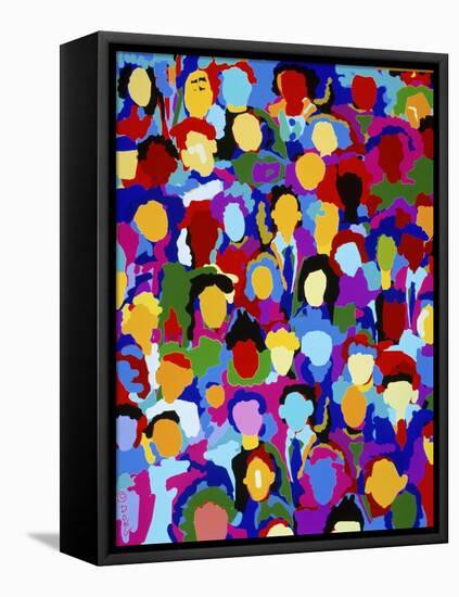 Crowd XVII-Diana Ong-Framed Premier Image Canvas