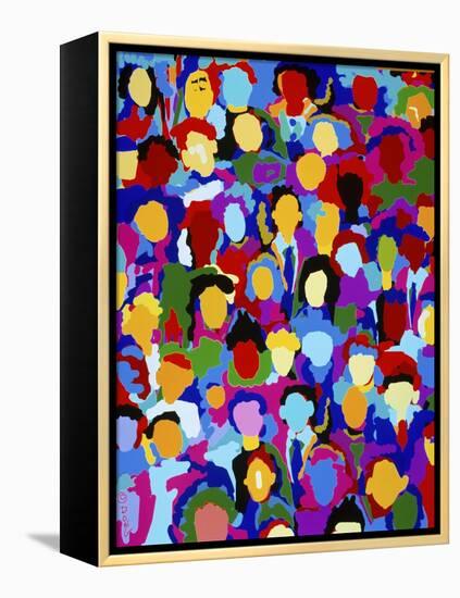 Crowd XVII-Diana Ong-Framed Premier Image Canvas