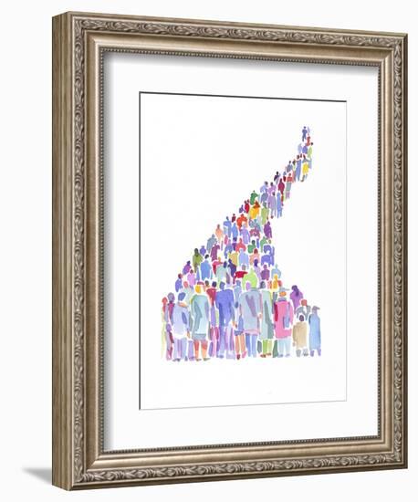 Crowd XXI-Diana Ong-Framed Giclee Print