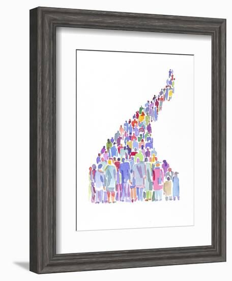 Crowd XXI-Diana Ong-Framed Giclee Print