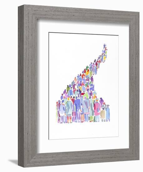 Crowd XXI-Diana Ong-Framed Giclee Print