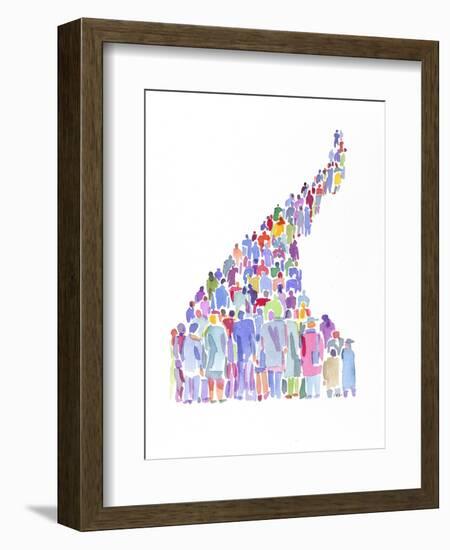 Crowd XXI-Diana Ong-Framed Giclee Print