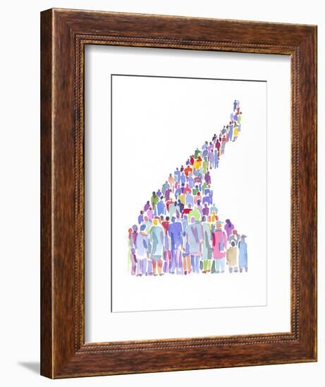 Crowd XXI-Diana Ong-Framed Giclee Print