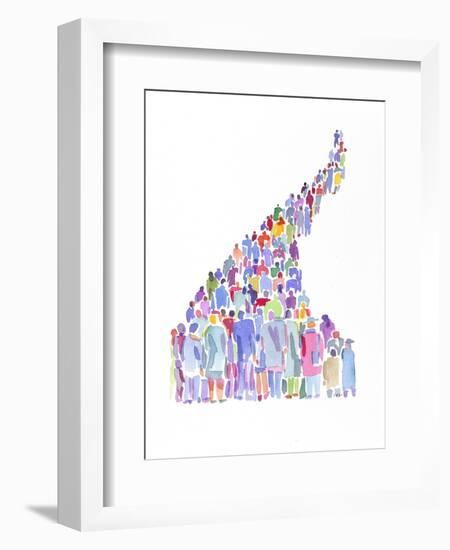 Crowd XXI-Diana Ong-Framed Giclee Print