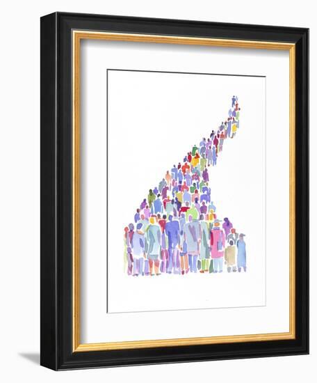 Crowd XXI-Diana Ong-Framed Giclee Print