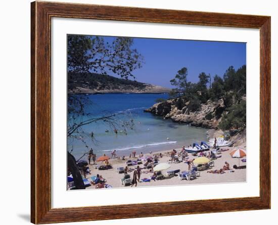 Crowded Beach at Portinatx, Ibiza, Baleares, (Spain)-J Lightfoot-Framed Photographic Print
