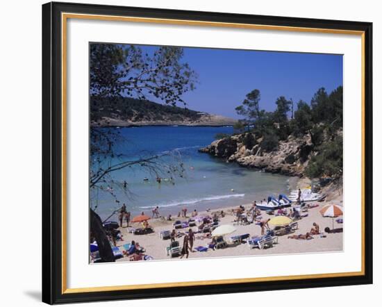 Crowded Beach at Portinatx, Ibiza, Baleares, (Spain)-J Lightfoot-Framed Photographic Print