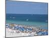 Crowded Beach, South Beach, Miami Beach, Florida, United States of America, North America-Angelo Cavalli-Mounted Photographic Print