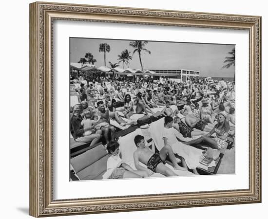 Crowded Beach-null-Framed Photographic Print