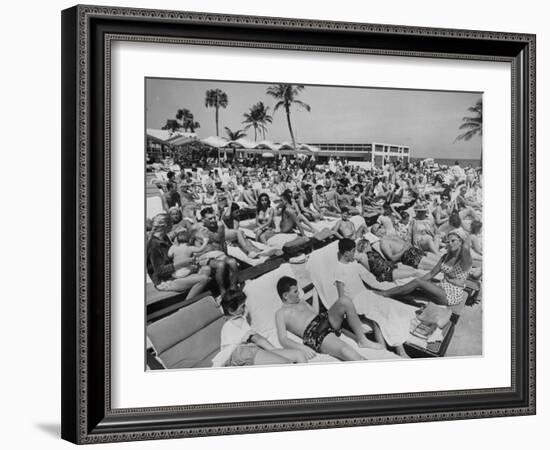 Crowded Beach-null-Framed Photographic Print