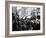 Crowded Parisan Street, Prob. Rue Mouffetard, Filled with Small Shops and Many Shoppers-Alfred Eisenstaedt-Framed Photographic Print