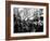 Crowded Parisan Street, Prob. Rue Mouffetard, Filled with Small Shops and Many Shoppers-Alfred Eisenstaedt-Framed Photographic Print