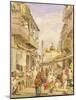 Crowded Street Scene in Lahore, India-William Carpenter-Mounted Giclee Print