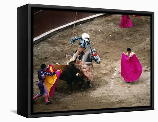 Crowds at a Stadium for a Bullfight, Quito, Ecuador-Paul Harris-Framed Premier Image Canvas