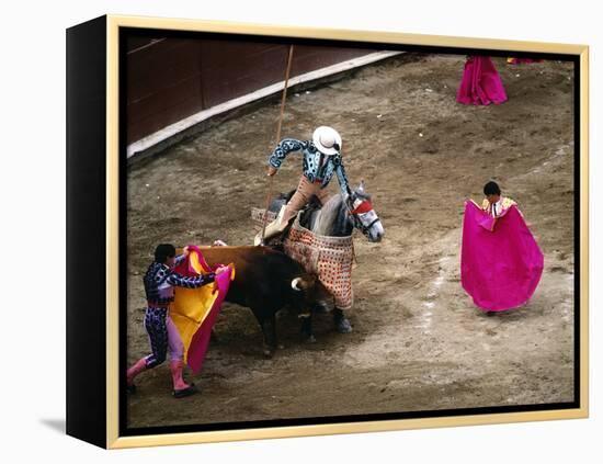 Crowds at a Stadium for a Bullfight, Quito, Ecuador-Paul Harris-Framed Premier Image Canvas