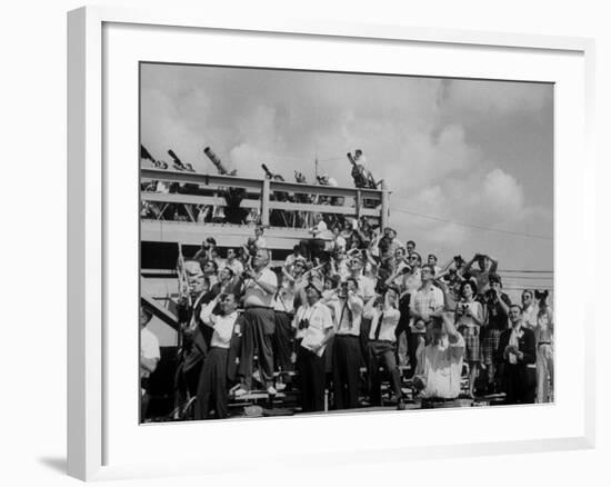 Crowds at Cape Canaveral, Florida at Time of Commander Alan Shepard's Space Flight-Ralph Morse-Framed Photographic Print